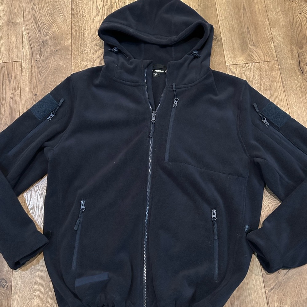 BaerSkin tactical supply fleece Hooded jacket black large